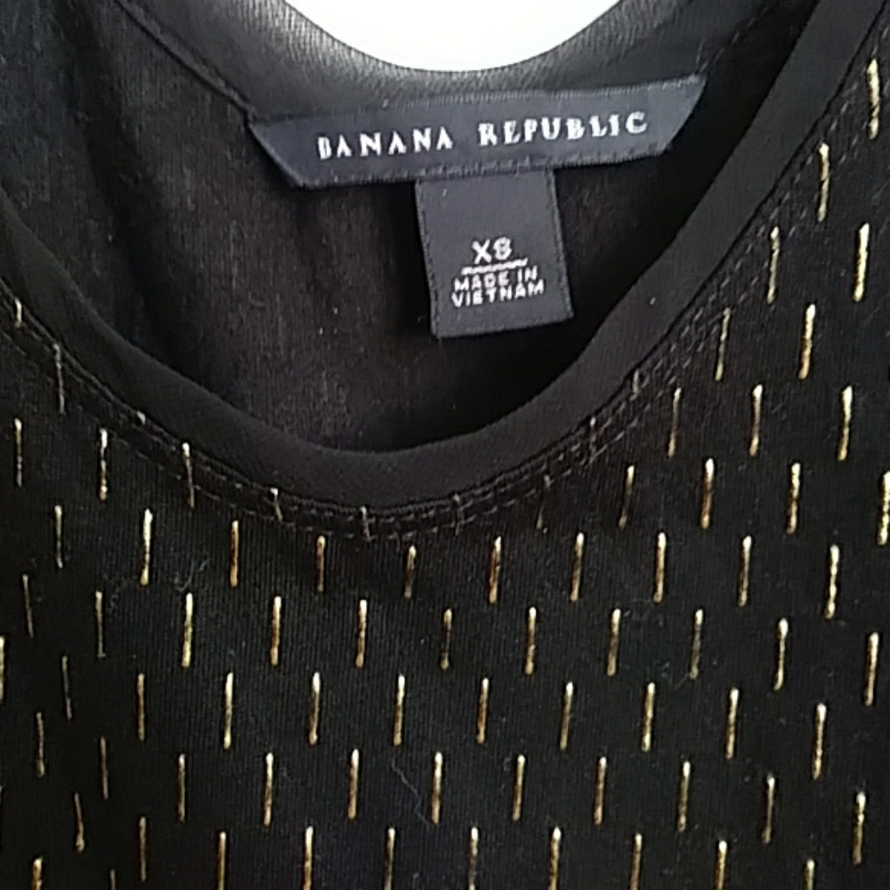 Banana Republic Shirt Black and Gold